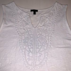 Talbots Splitneck Cotton Sleeveless Tank Top Size Medium